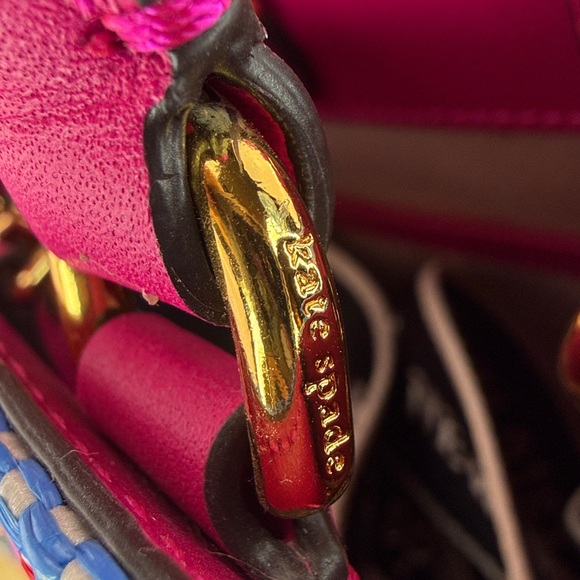 💥NWOT KATE SPADE - Manhattan Striped Woven Straw Small Tote - DE464 - Picture 9 of 17